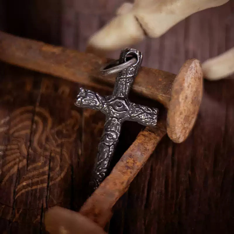 Devil's Eye Cross Necklace
