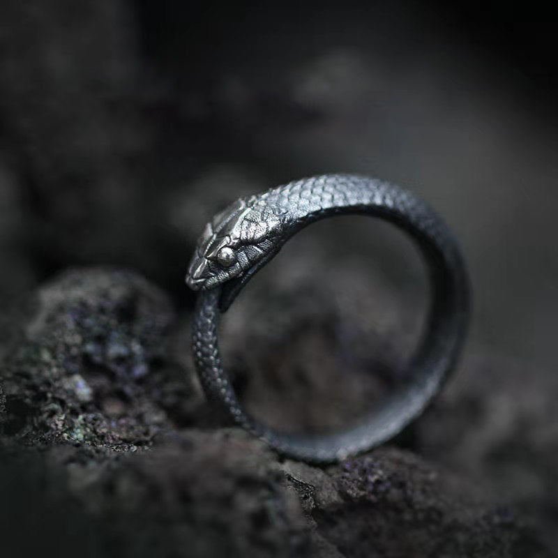 Forged Serpent Wrap Ring