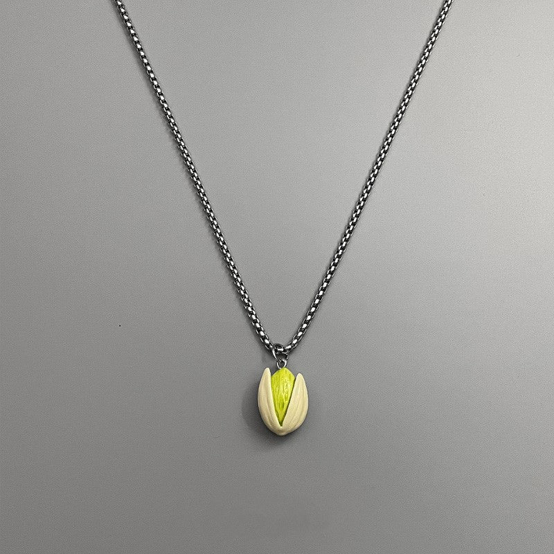 Pistachio Pendant Necklace