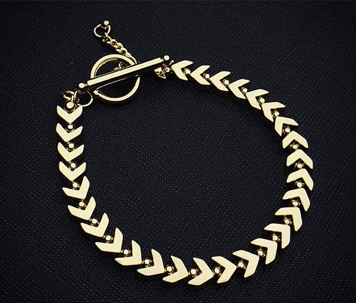 18K gold-plated wheat ear bracelet