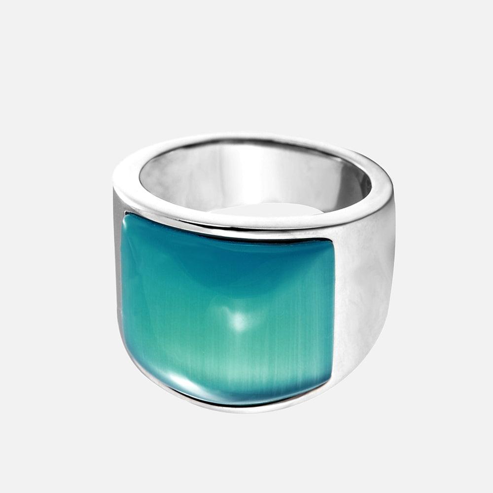 Cat's-eye Stainless Steel Men's Gemstone Ring