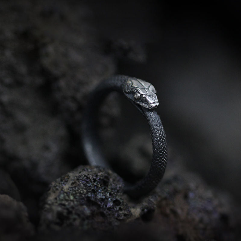 Forged Serpent Wrap Ring