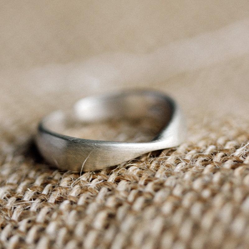 Simple Twist Matte Ring 925 Silver