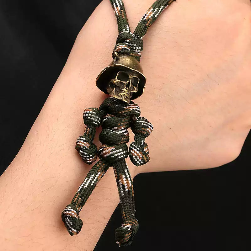 Soldier Skull Paracord Pendant