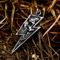 Lightning skull necklace