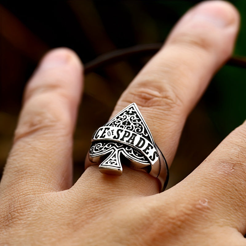 Classic Spade Ace Ring
