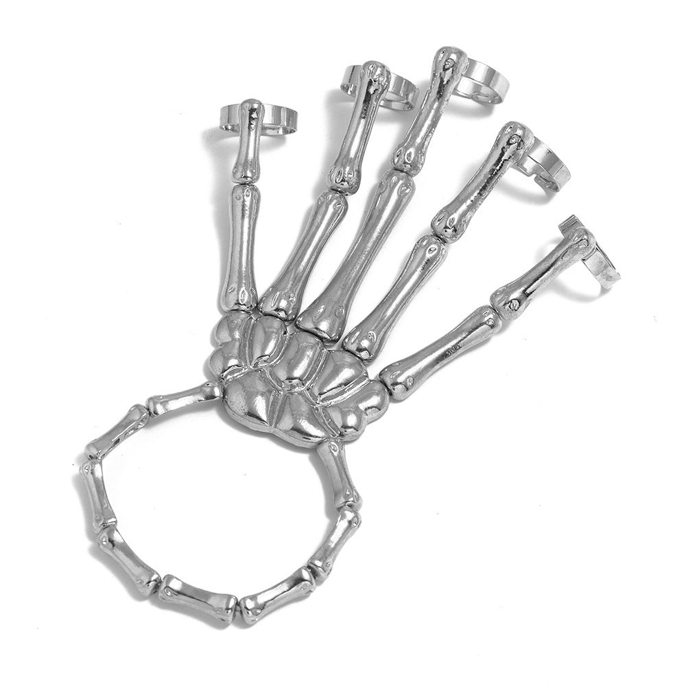 Punk skull hand bone bracelet