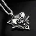 Western Cowboy Skull Double Gun Necklace