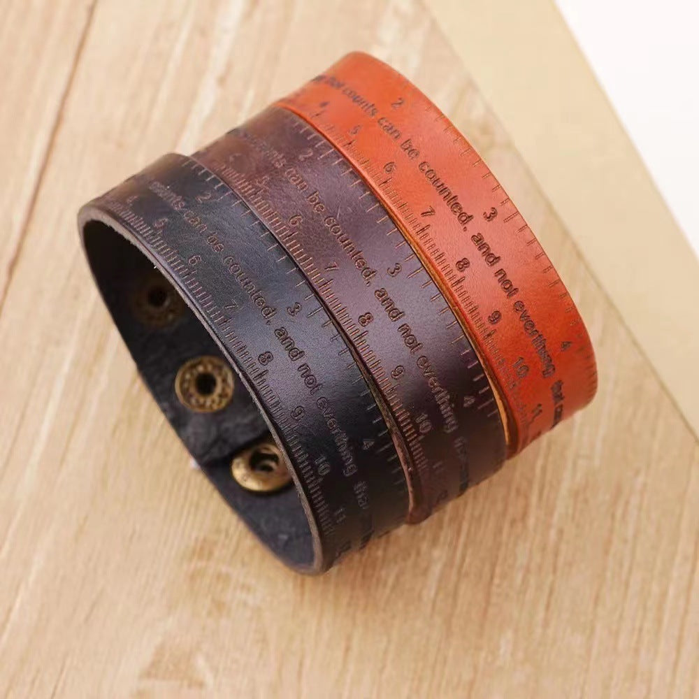 Cowhide bracelet