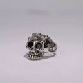 Black diamond skull ring