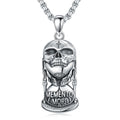 Death Warning Skull Hourglass Necklace