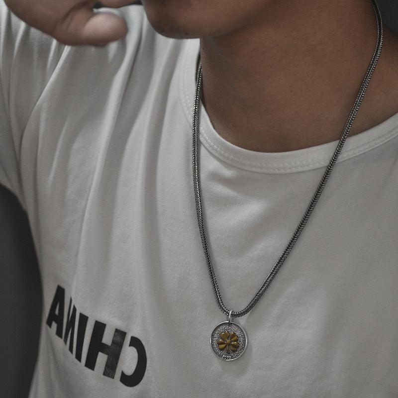 Vintage Round Medal Pendant