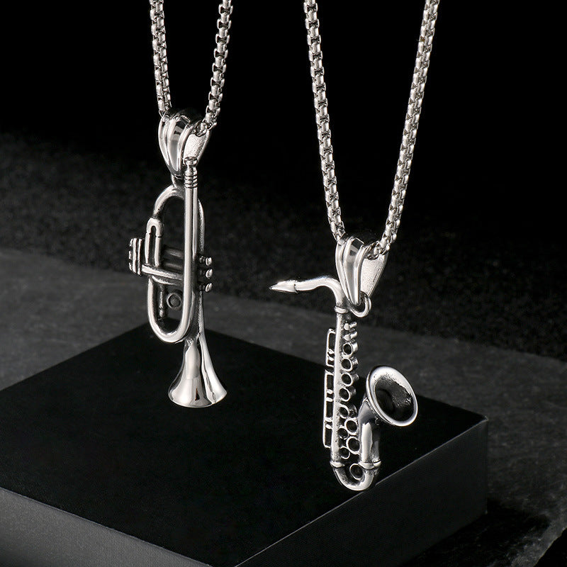 Rock instrument pendant necklace