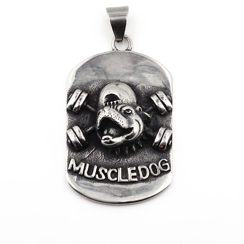 3D Sports Muscle Dog Necklace