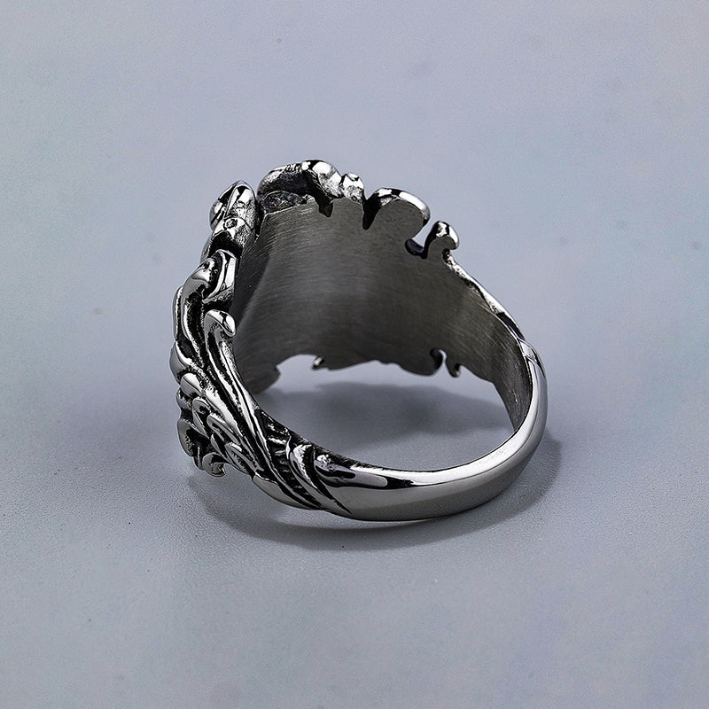 "Death Symphony" Retro Dark Skull Ring