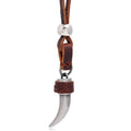 Metal wolf tooth necklace