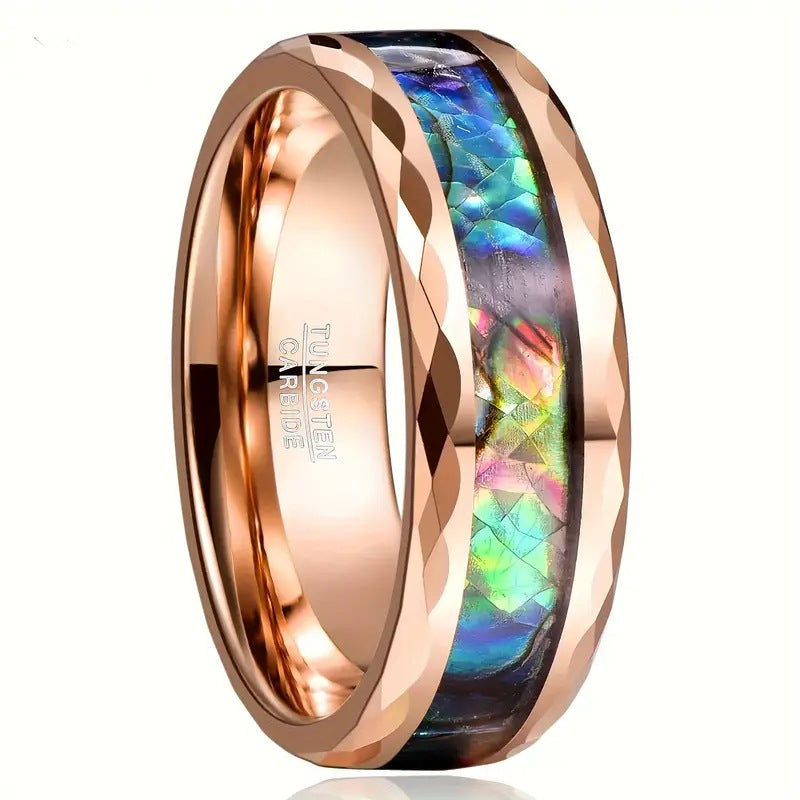 Diamond Cut Faceted Ring