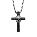 Skeleton Stake Cross Necklace