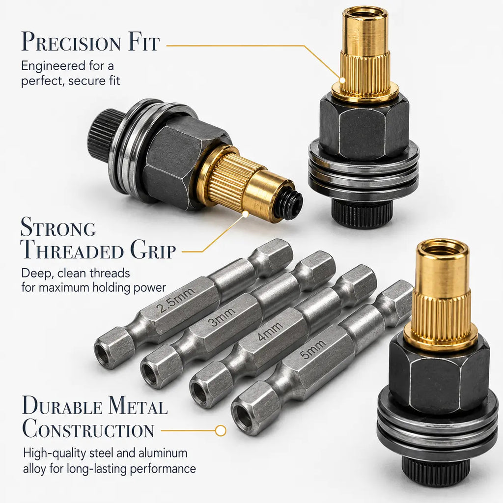10-Piece Rivet Nut Adapter Tool Kit with 50 Rivet Nuts
