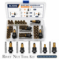 10-Piece Rivet Nut Adapter Tool Kit with 50 Rivet Nuts
