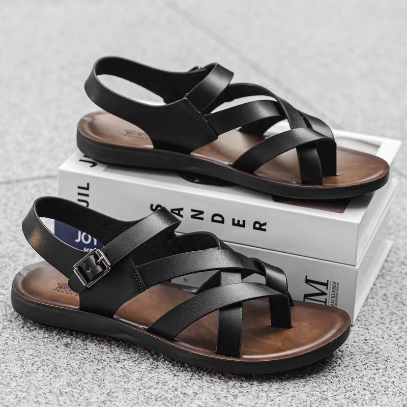 Men's Adjustable Cross-Strap Sandals