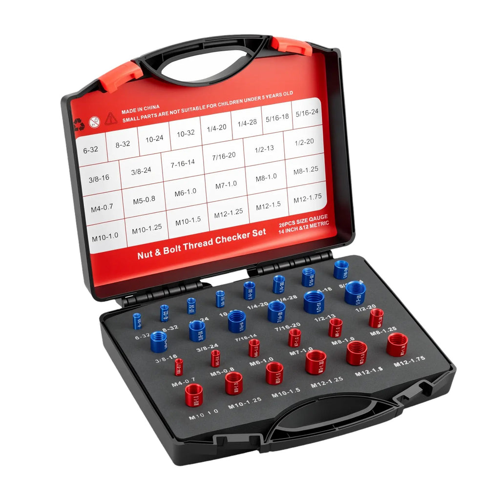 Metric &amp; Inch Nut and Bolt Thread Checker Set