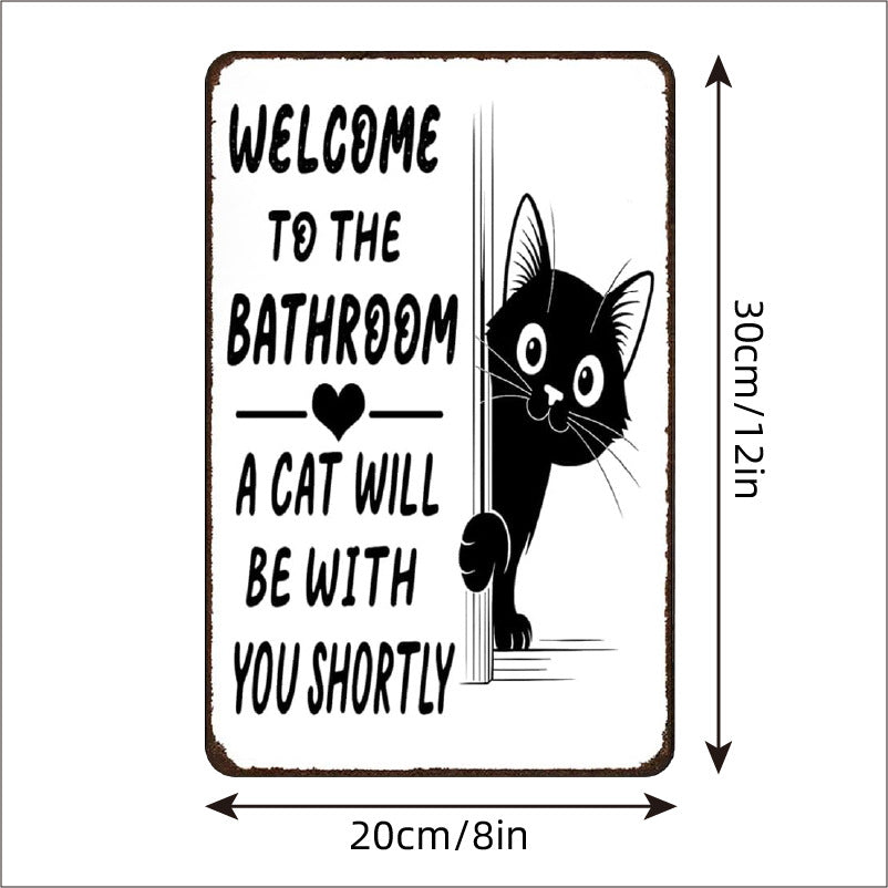 Retro aluminum and iron sheet - humorous wall decoration plaque