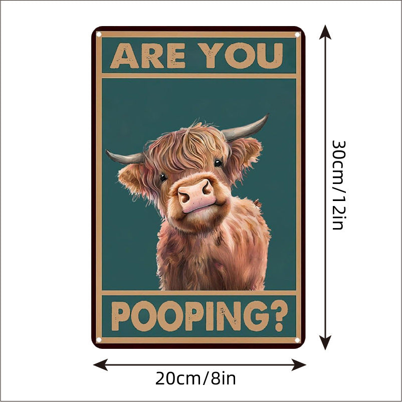 Retro aluminum and iron sheet - humorous wall decoration plaque
