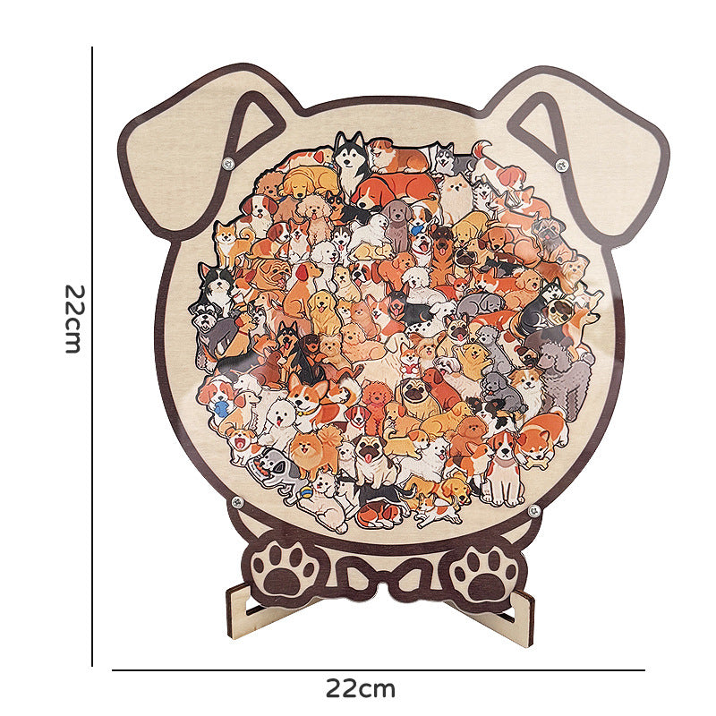 Colorful Irregularly Shaped Wooden Puzzle