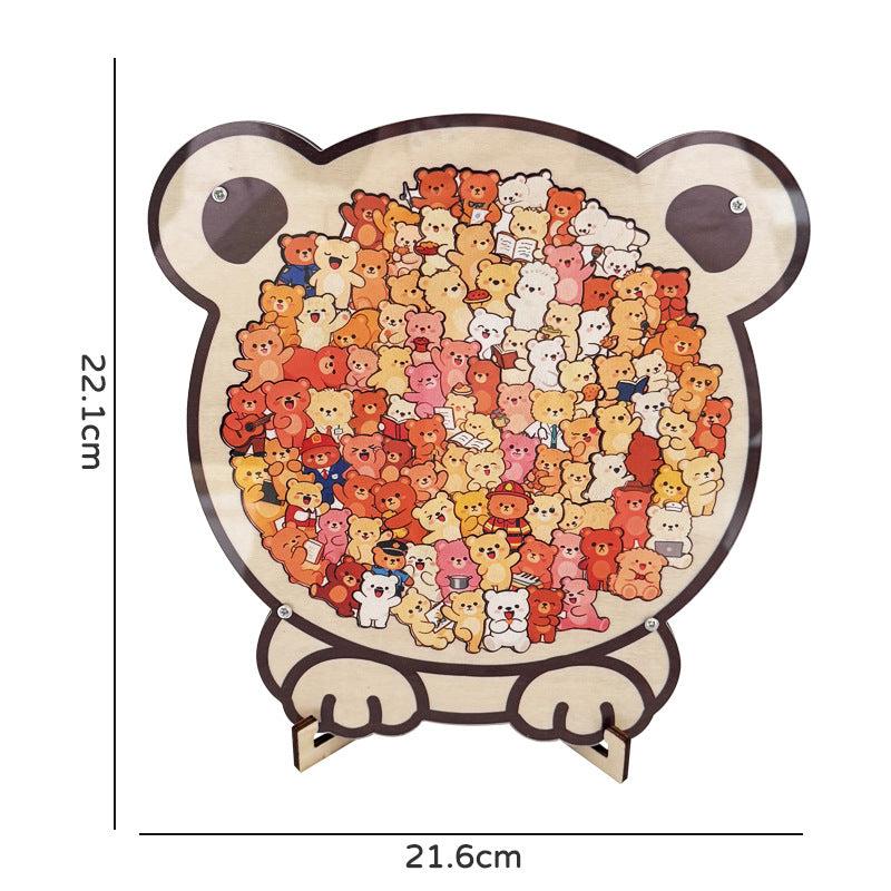 Colorful Irregularly Shaped Wooden Puzzle