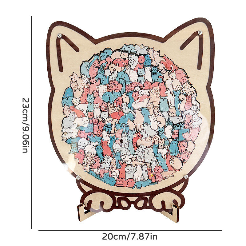 Colorful Irregularly Shaped Wooden Puzzle
