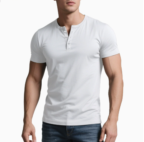 Men’s Essential Slim Fit Henley T-Shirt
