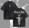 🧢 JESUS IS KING VINTAGE WASHED GRAPHIC TEE