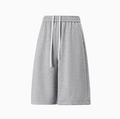 Men’s Cropped Sweat Shorts – Minimal Streetwear Relaxed Fit Drawstring Athletic Shorts