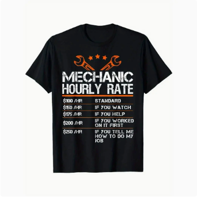 Men's Mechanic Humor Graphic T-Shirt – Vintage Garage Streetwear Tee