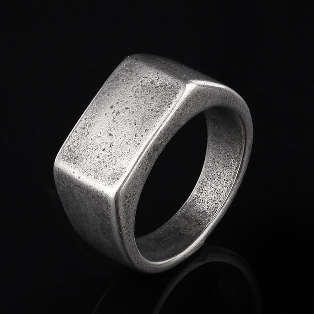 Simple Square Stainless Steel Ring