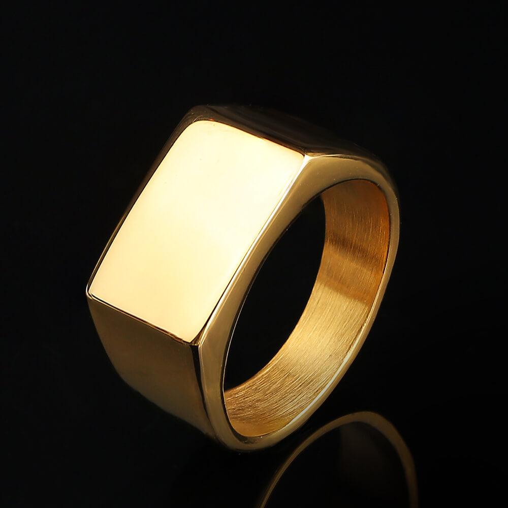 Simple Square Stainless Steel Ring