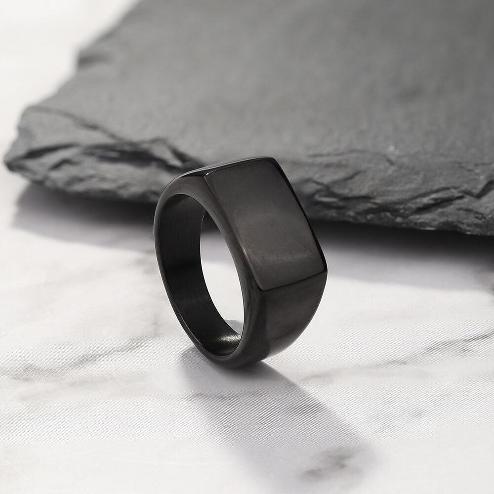 Simple Square Stainless Steel Ring
