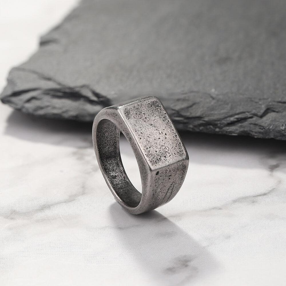 Simple Square Stainless Steel Ring