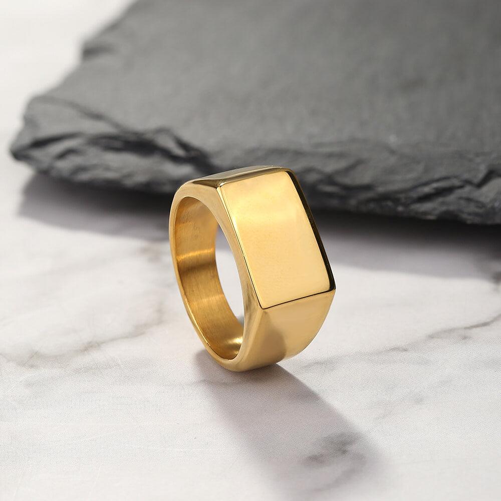 Simple Square Stainless Steel Ring
