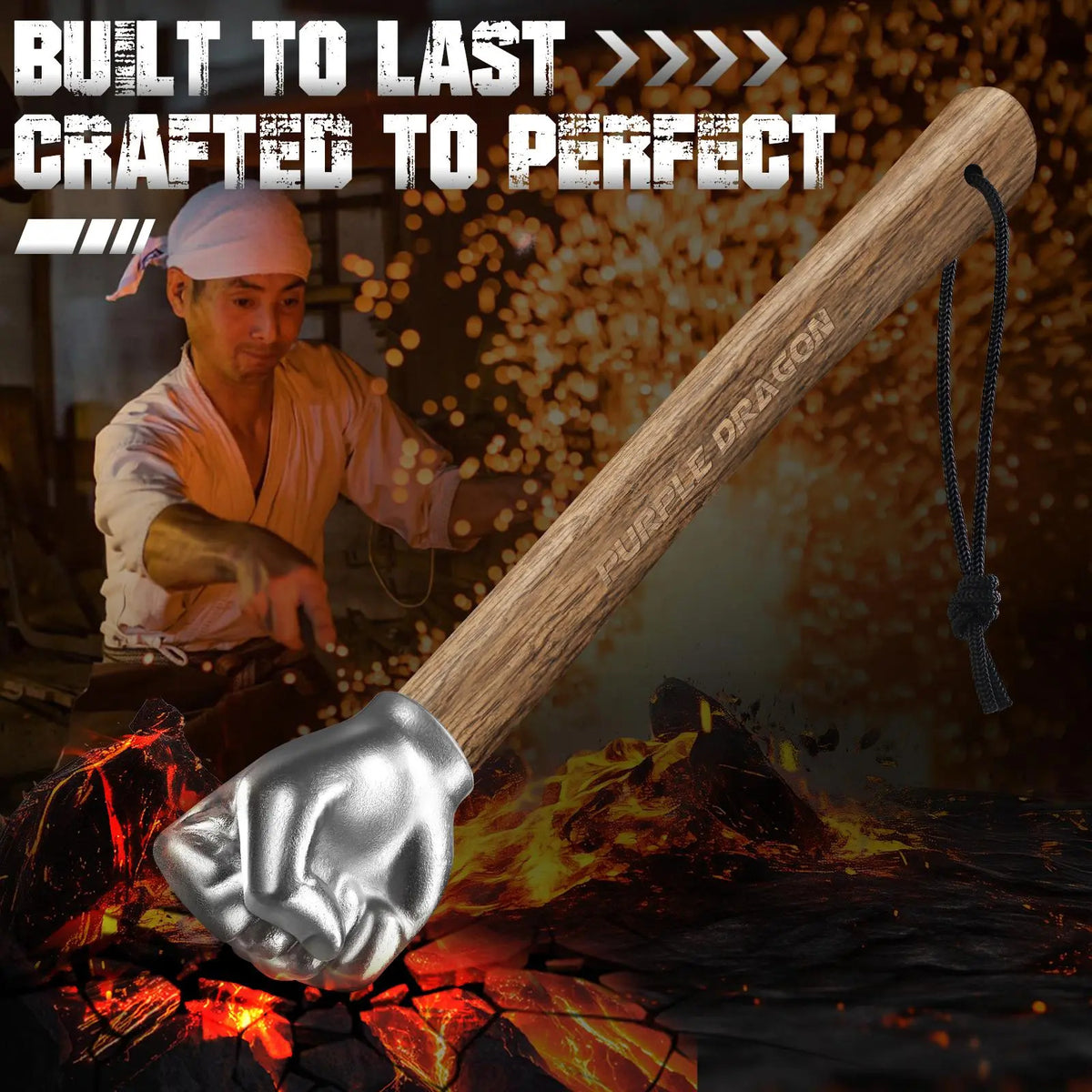 Purple Dragon Fist-Shaped Hammer