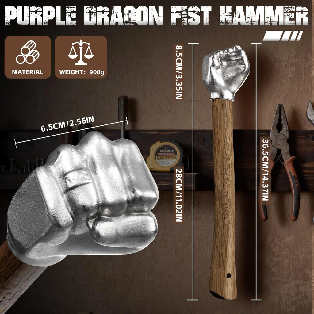 Purple Dragon Fist-Shaped Hammer