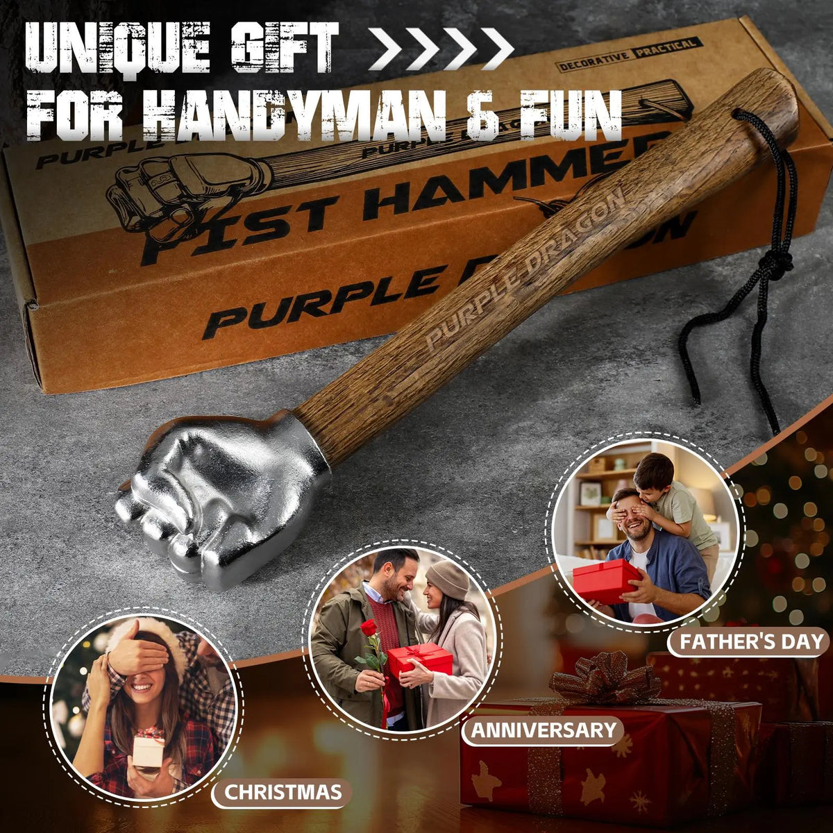 Purple Dragon Fist-Shaped Hammer