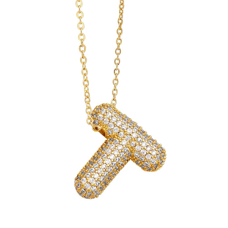 Bubble letter necklace