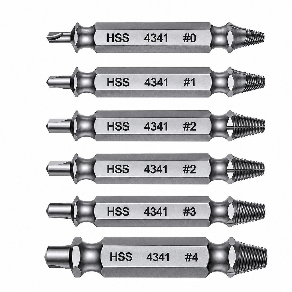 6-Piece Screw Extractor Set — Turn Damaged Screws Into A Quick Repair Job