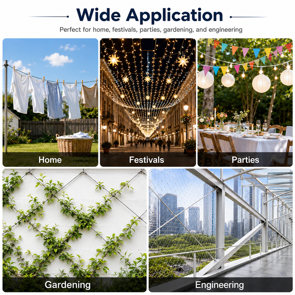 T316 Stainless Steel Wire Rope — Flexible Strength for Everyday Projects