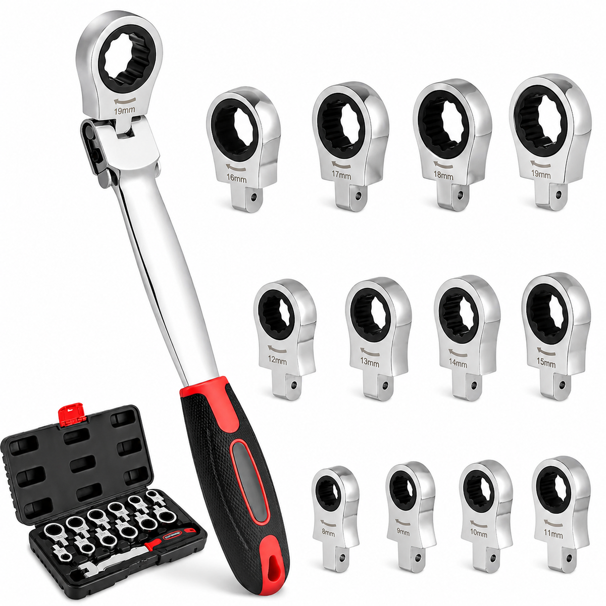 12 WRENCH SIZES WITHOUT CARRYING 12 WRENCHES