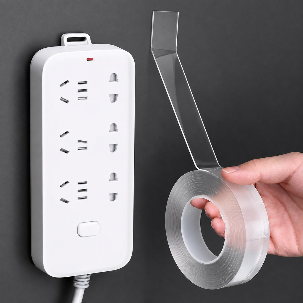 Clear Nano Double-Sided Tape – Mount, Organize &amp; Fix Without Drilling