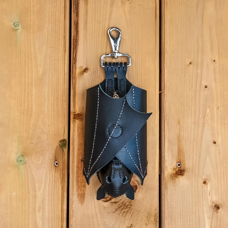 Handmade leather bat wallet