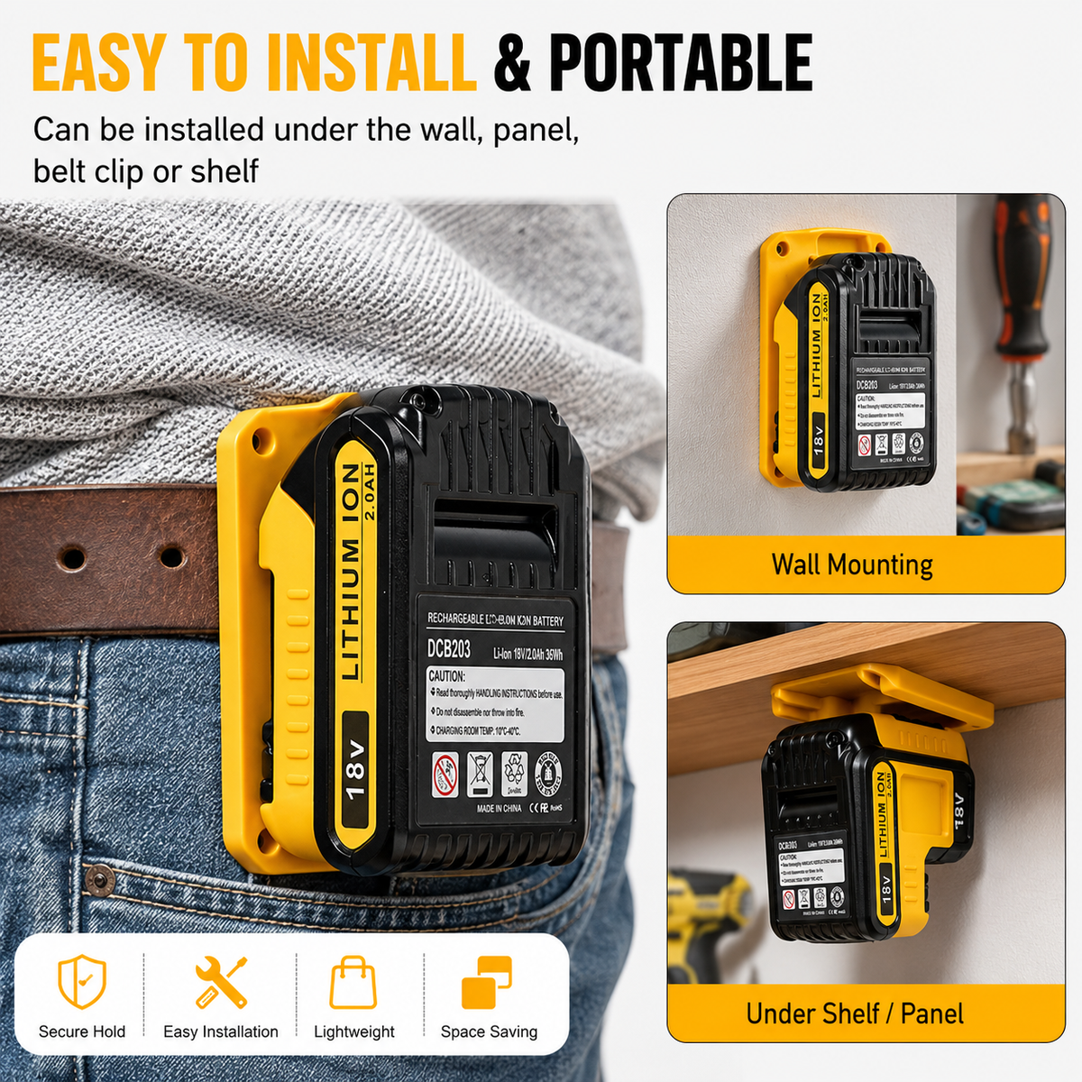 Cordless Tool Battery Holder